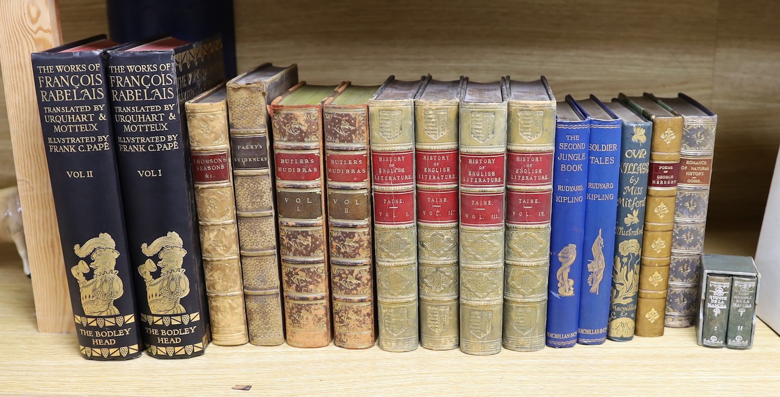 Rabelais, Francois - The Works, translated by Sir Thomas Urquhart and Peter Motteux, illustrated by Frank C. Pape, 2 vols, 8vo, original cloth gilt, John Lane The Bodley Head, London, 1927 and a selection of miscellaneou